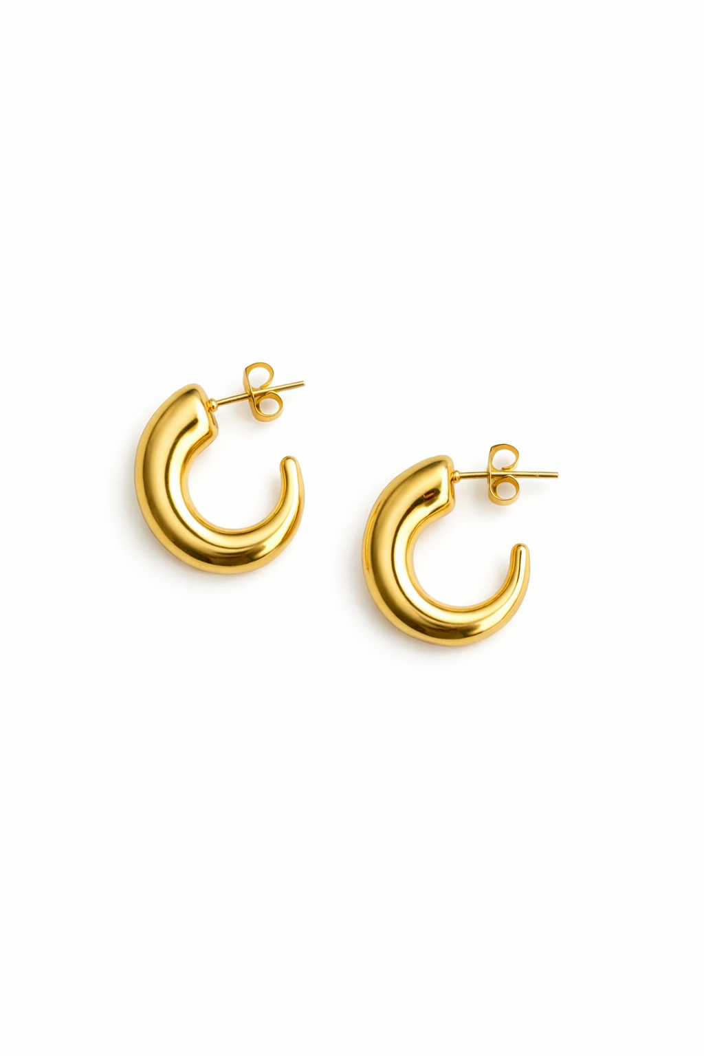 Bold Crescent Hoop Earrings