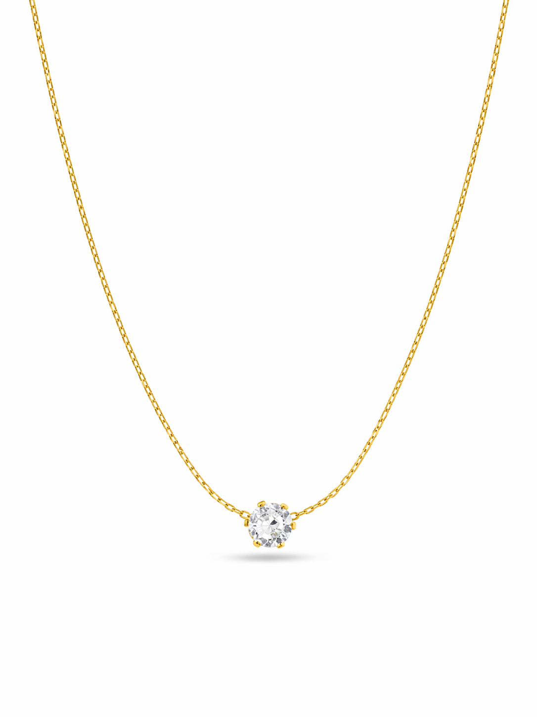 Classic Solitaire Pendant Necklace