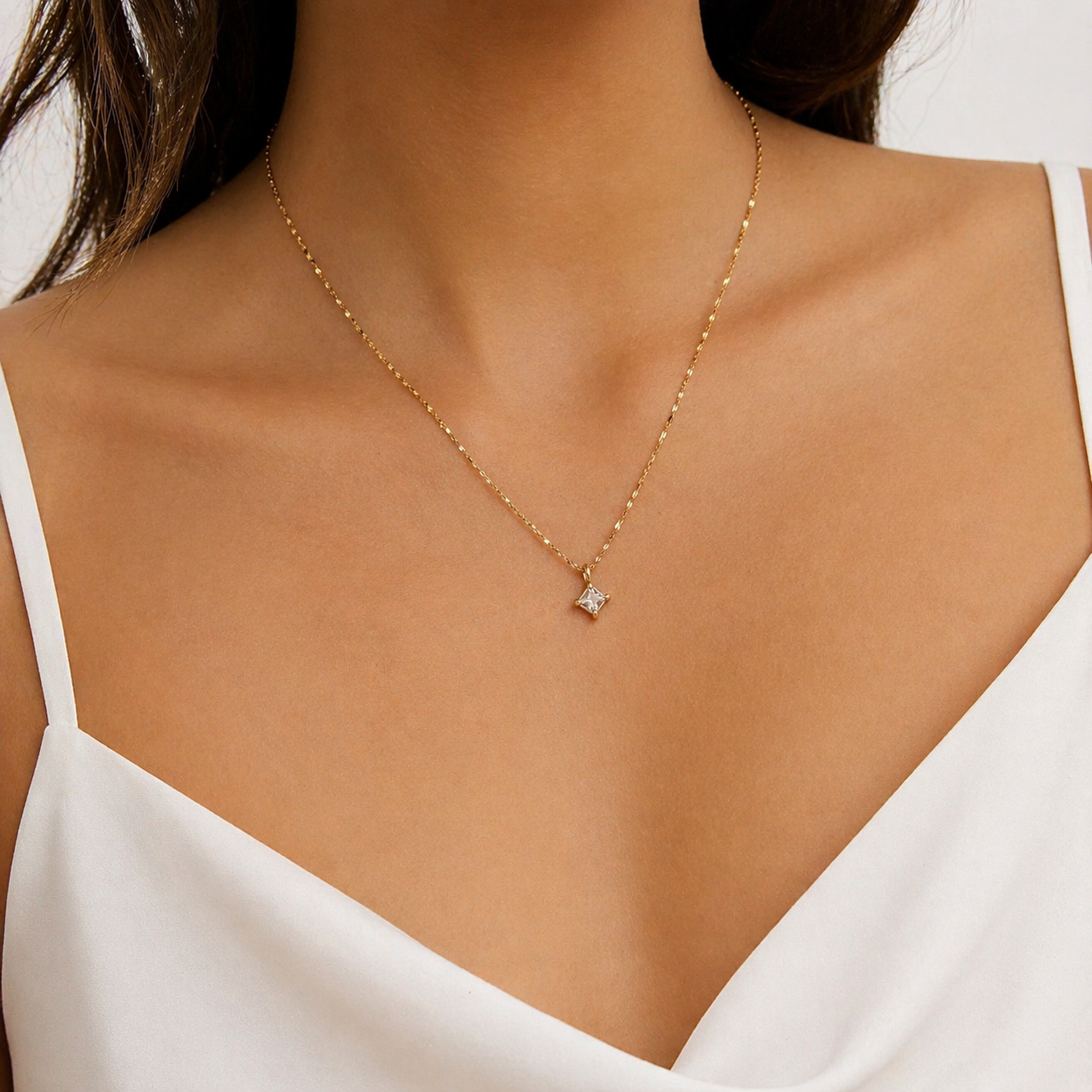 Minimal Spark Crystal Necklace
